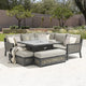 Key Largo - Corner Garden Dining Set With Firepit