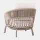Mauritius - 3 Seat Garden Sofa Set, Champagne Aluminium & Rope Weave Effect