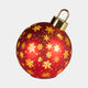 Red Rotating Christmas Bauble Decoration - LED Festive Ornament