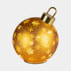 Gold Rotating Christmas Bauble Decoration - LED Festive Ornament