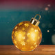 Gold Rotating Christmas Bauble Decoration - LED Festive Ornament