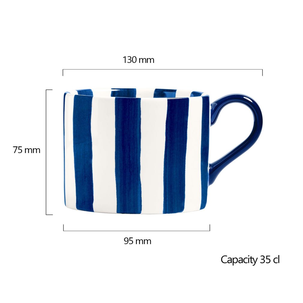Blue Stripe - Mugs, Set of 2