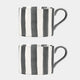 Grey Stripe - Mugs, Set of 2