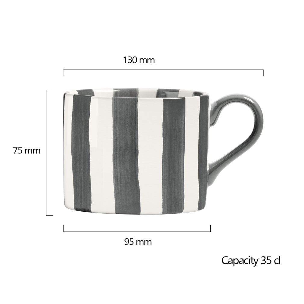 Grey Stripe - Mugs, Set of 2