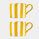 Yellow Stripe - Mugs, Set of 2