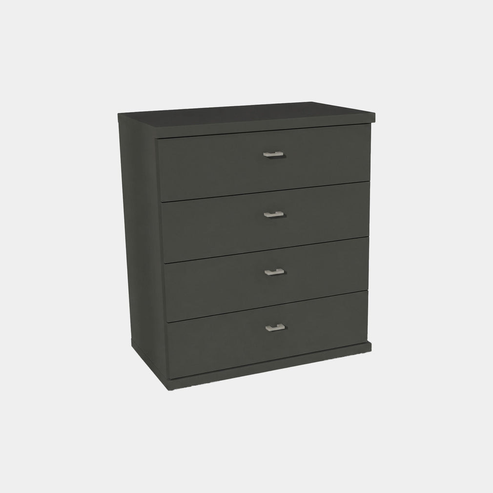 Fitzroy - 4 Drawer Bedside Chest Graphite