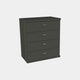 Fitzroy - 4 Drawer Bedside Chest Graphite