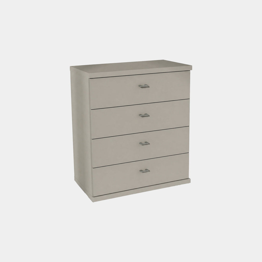 Fitzroy - 4 Drawer Bedside Chest Pebble Grey