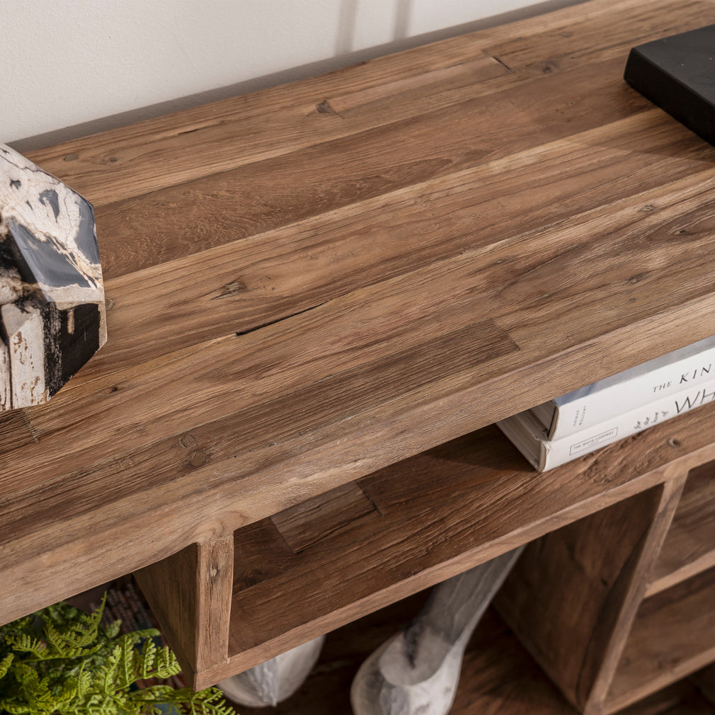 Java - Low Room Divider Shelf, Wood