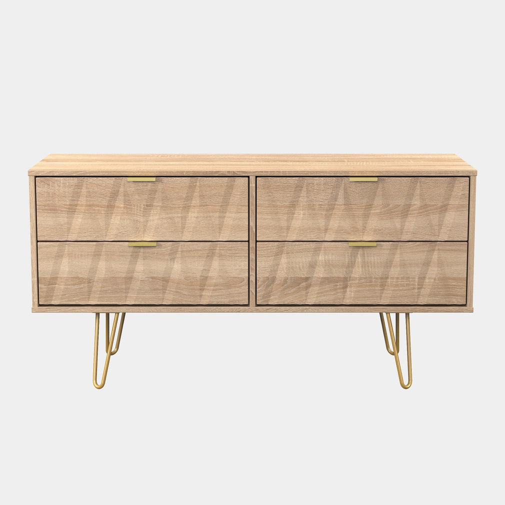 Jewel - Bed Box, 4 Drawer Bardalino Oak Carcase & Bardalino Oak Fronts
