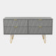 Jewel - Bed Box, 4 Drawer Dusk Grey Carcase & Dusk Grey Fronts