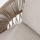 Mauritius - 3 Seat Garden Sofa Set, Champagne Aluminium & Rope Weave Effect