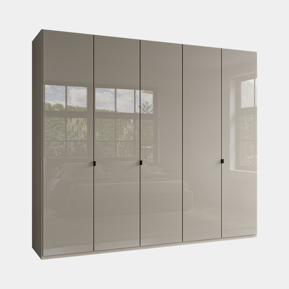 Florida - Wardrobe 250cm 5 Door Pebble Grey