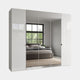 Florida - Wardrobe 250cm 5 Door 3 Mirror White