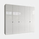Florida - Wardrobe 250cm 5 Door White