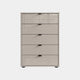 Varnell - 5 Drawer Glass Bedside Table