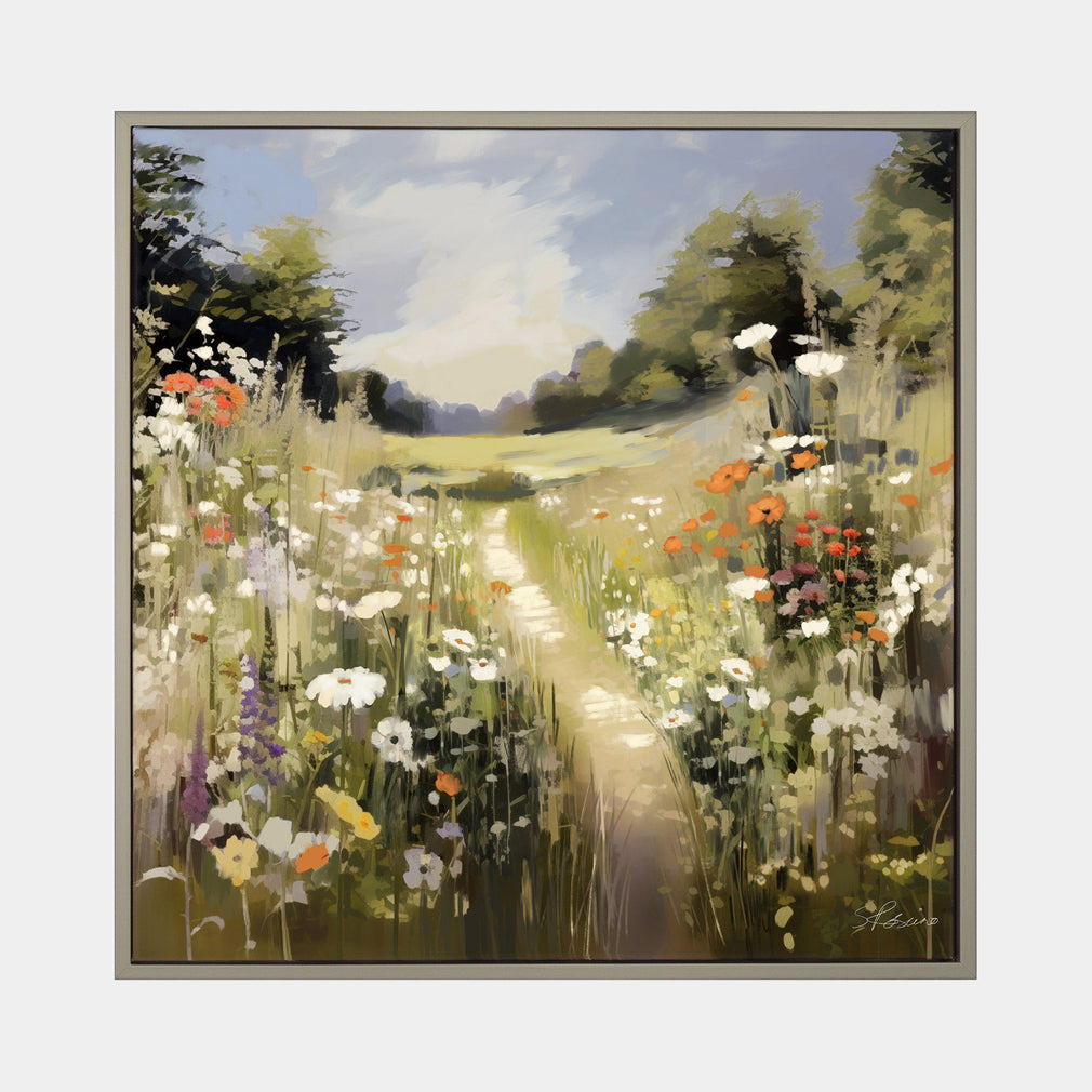Wildflower Wander - Framed Canvas Wall Art