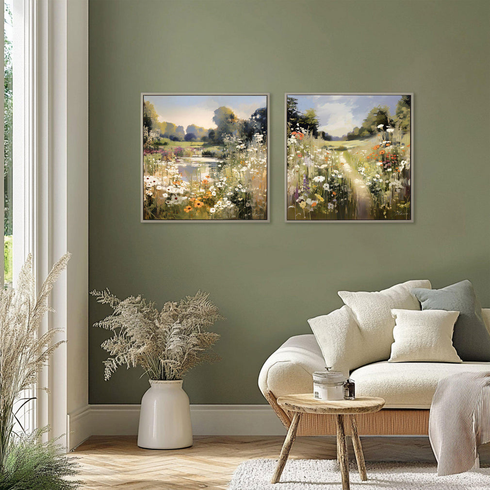 Wildflower Wander - Framed Canvas Wall Art