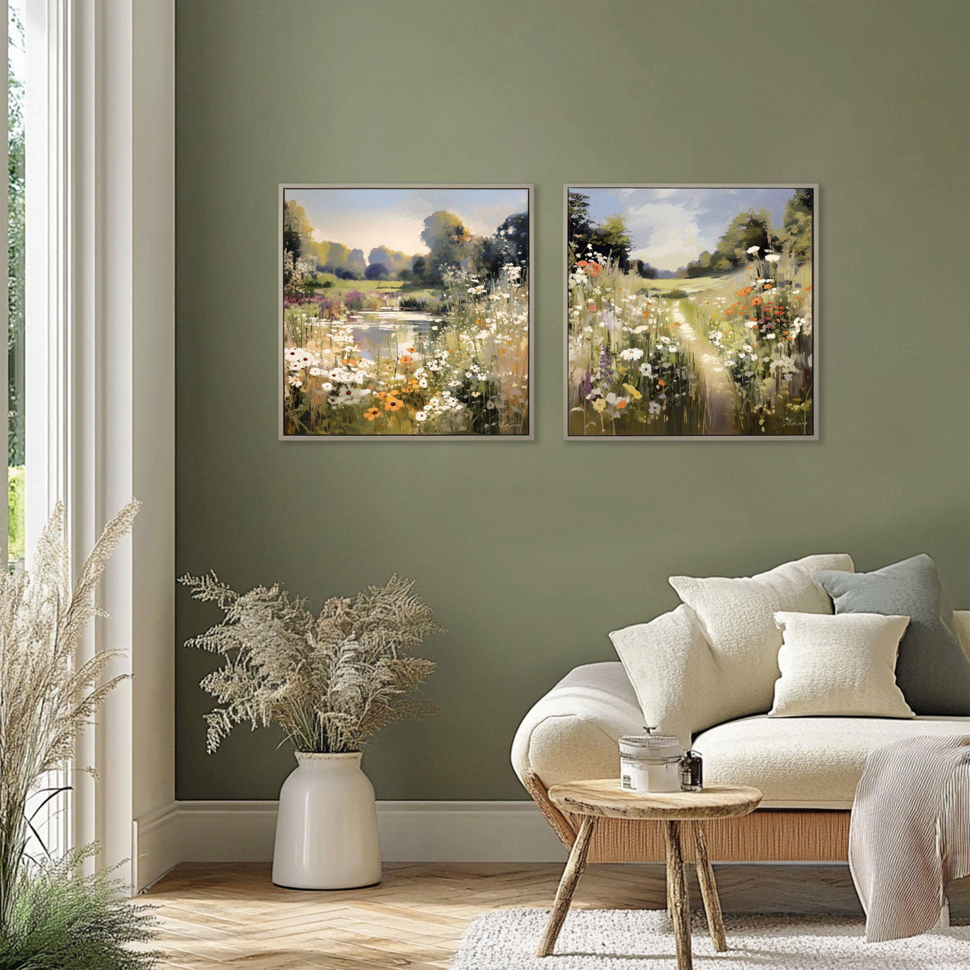 Wildflower Wander - Framed Canvas Wall Art