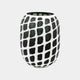 Valencia Carved Mono - Glass Plant Pot, Black & White