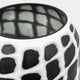 Valencia Carved Mono - Glass Plant Pot, Black & White