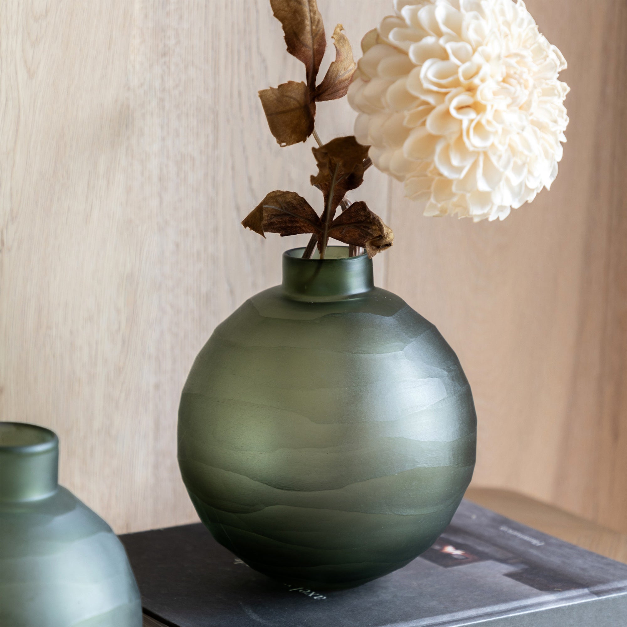 Amazon - Green Globe Glass Vase