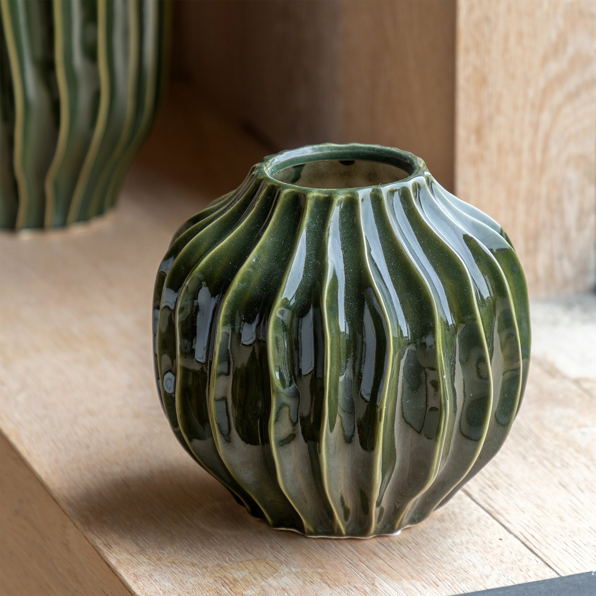 Taiga - Olive Ceramic Vase