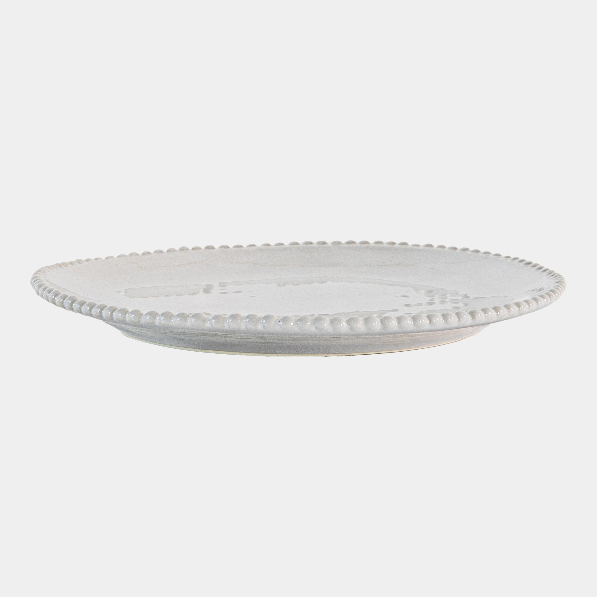 Perola - Beaded White Side Plate, Set of 4