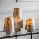 Calacatta - Hurricane Candle Holder, Gold