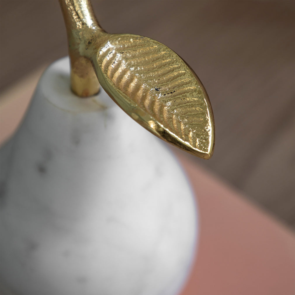 Perla - White Pear Ornament, Marble Finish