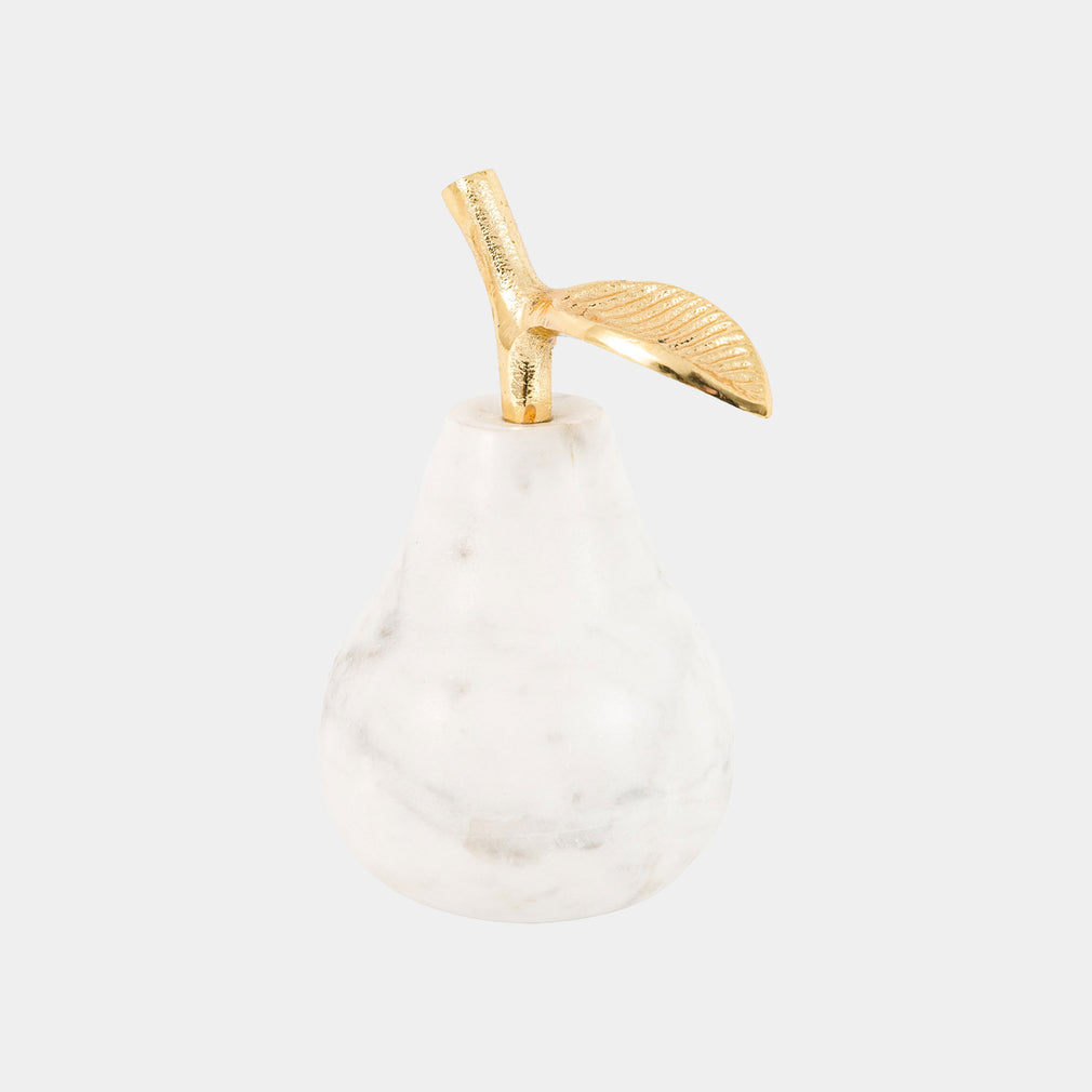 Perla - White Pear Ornament, Marble Finish