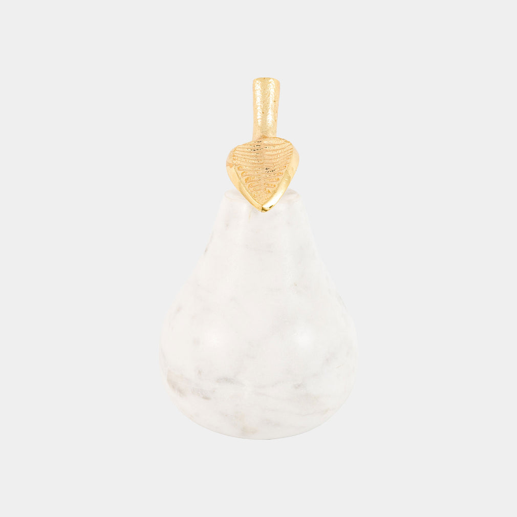 Perla - White Pear Ornament, Marble Finish