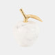 Perla - White Apple Ornament, Marble Finish