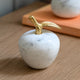 Perla - White Apple Ornament, Marble Finish