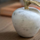 Perla - White Apple Ornament, Marble Finish