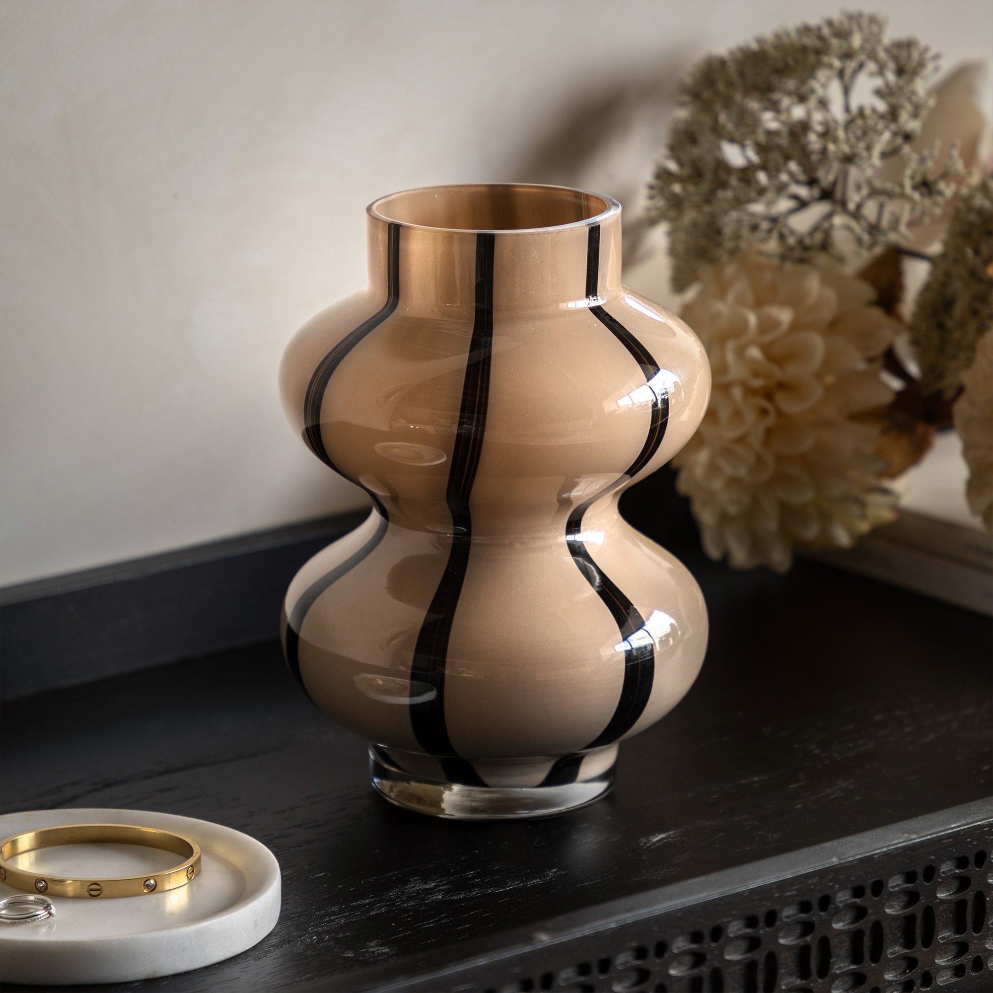 Forma - Camel Swirl Glass Vase