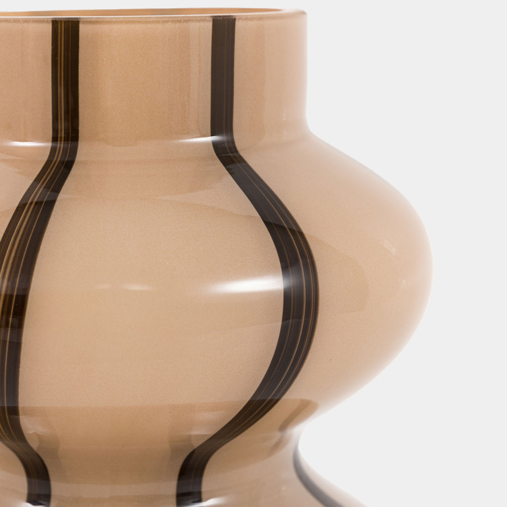 Forma Swirl - Glass Vase, Brown