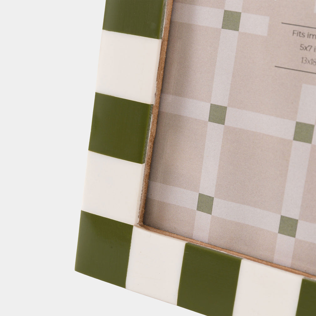 Coria Check - Green Photo Frame, 5x7