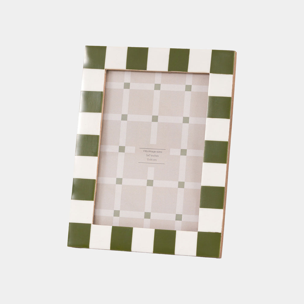 Coria Check - Green Photo Frame, 5x7