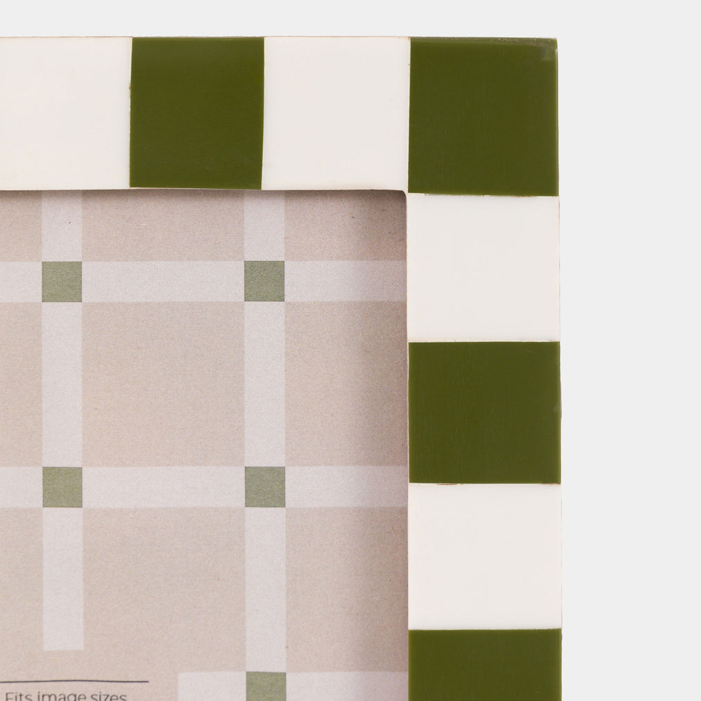 Coria Check - Green Photo Frame, 5x7