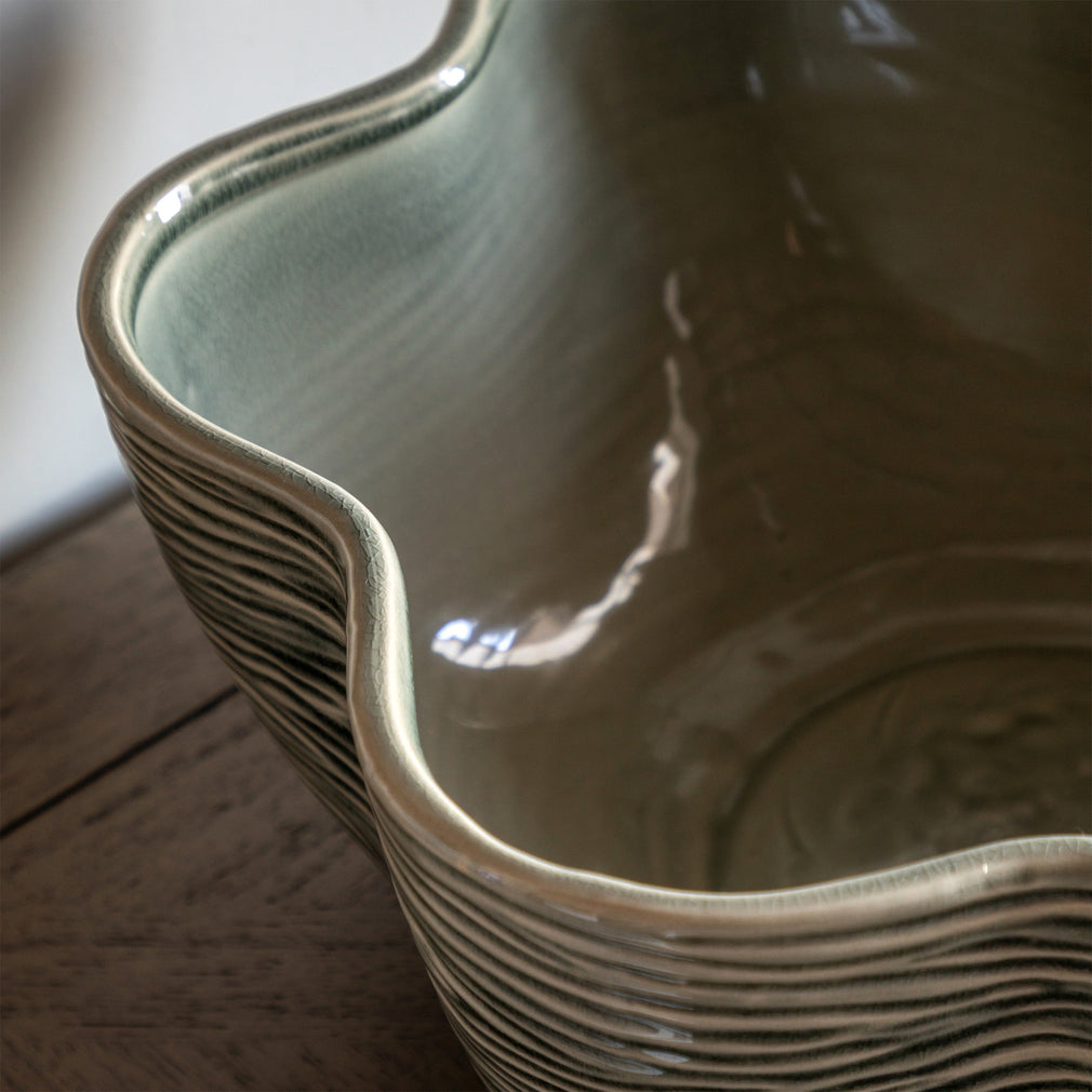 Murla - Decorative Bowl, Green Ceramic