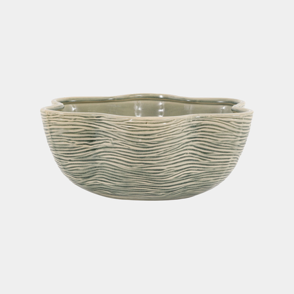 Murla - Decorative Bowl, Green Ceramic