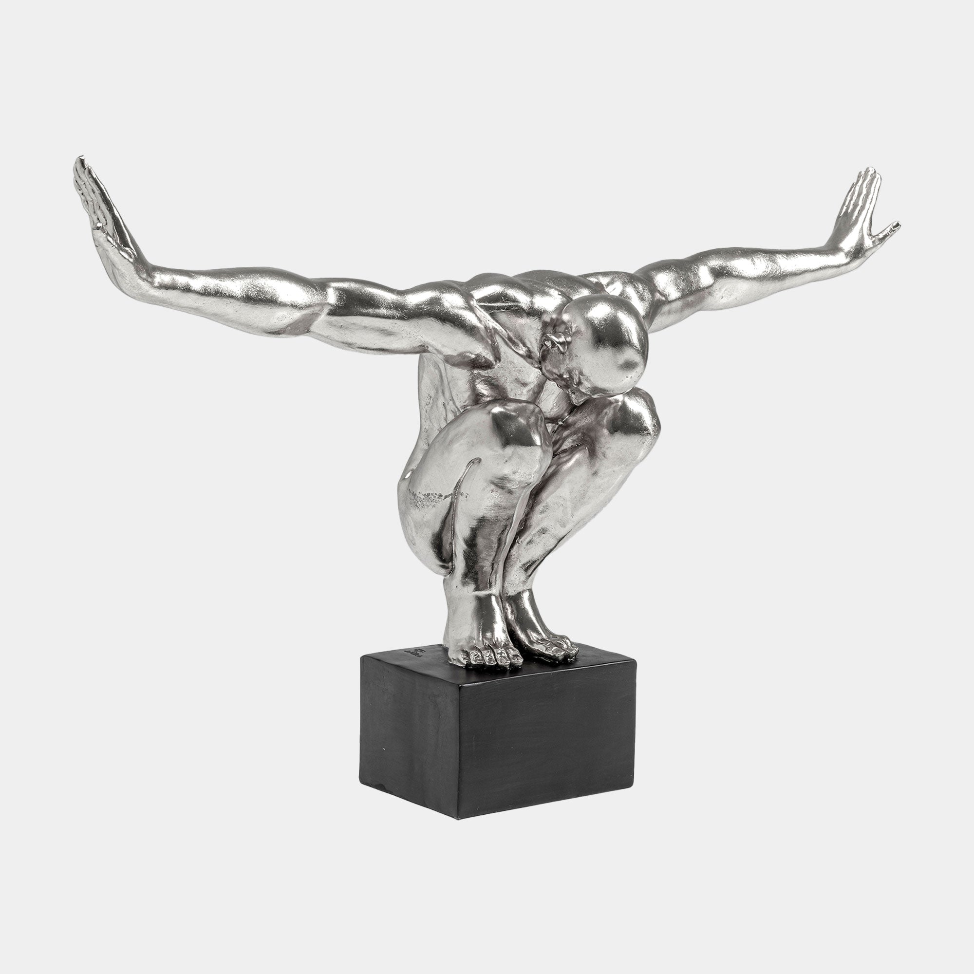 Athlete - Silver Deco Figurine