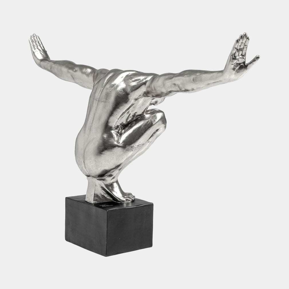 Athlete - Silver Sculpture