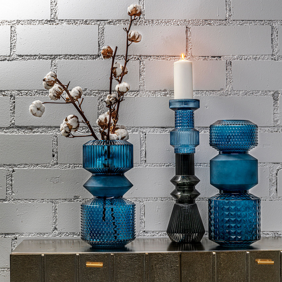 Marvelous - Glass Vase, Blue