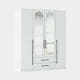 Matilda - 4 Door Wardrobe With Drawers & Mirrors White