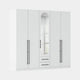Matilda - 5 Door Wardrobe With Drawers & Mirrors White