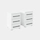 Matilda - 3 Drawer Bedside Table, Set Of 2 White