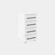 Matilda - 4 Drawer Chest of Drawers, Slim White