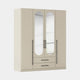 Matilda - 4 Door Wardrobe With Drawers & Mirrors Champagne
